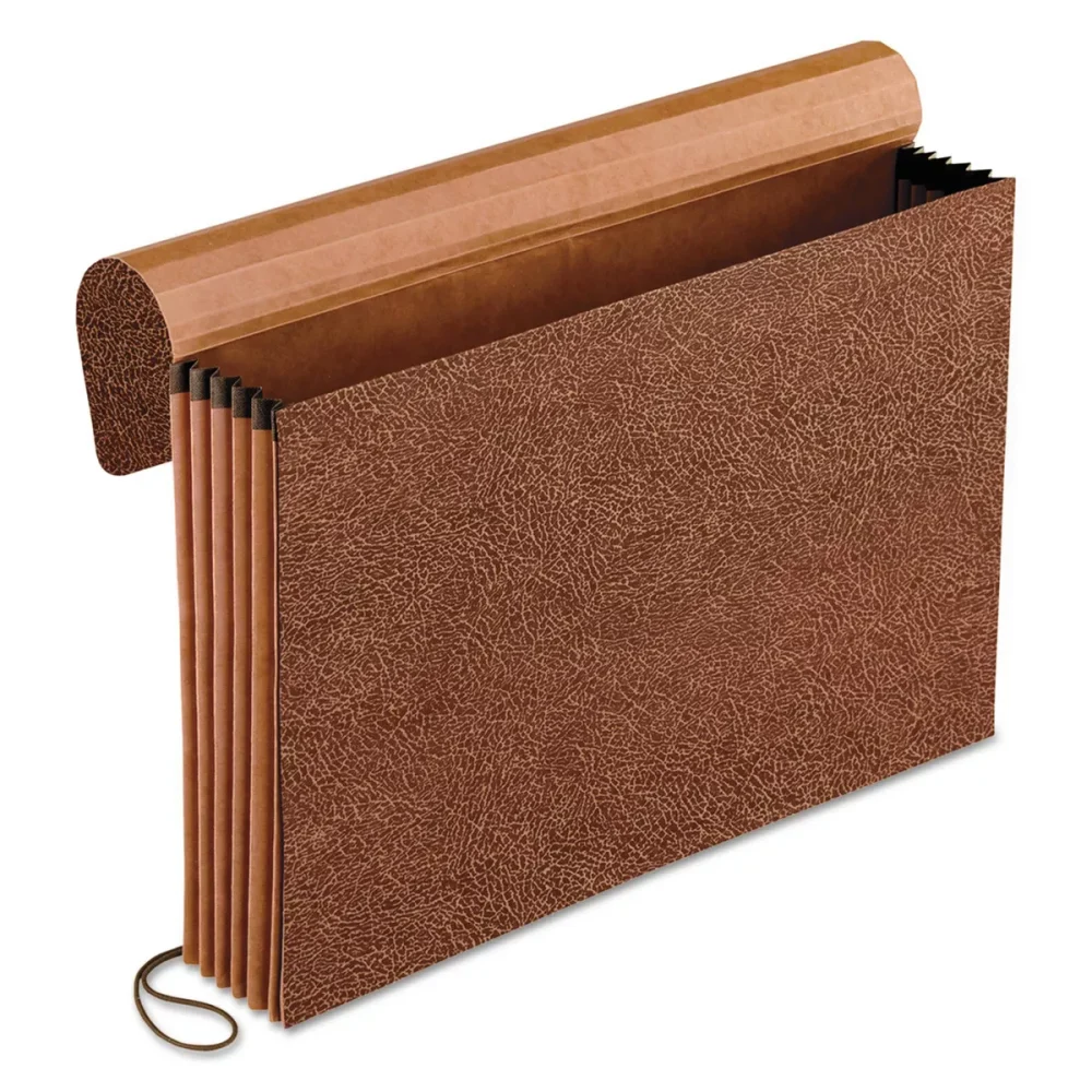 Pendaflex 5 1/4 Inch Expansion Standard File Folders Wallet, Coated Red Fiber, Legal, Red: Accordion File Organizer