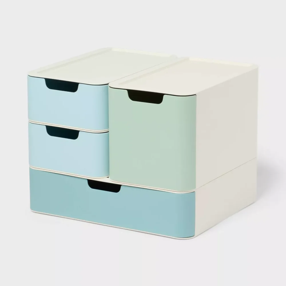 Modular Storage Drawer Set Blue